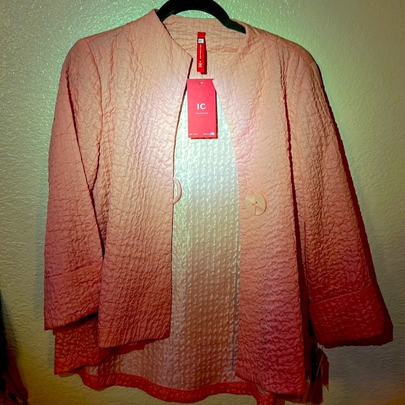 NWT. Woman’s Inc pink single button textured jacket. Size M. - Picture 1 of 5